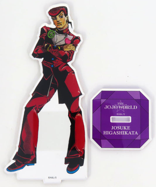 Josuke Higashikata Acrylic Stand - Araki Hirohiko Illustration THE★JOJO WORLD - Bandai Namco Experience - Approx. 96 x 155 mm - Pre-owned