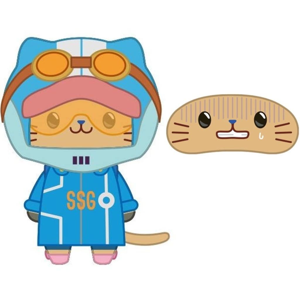 One Piece Tony Tony Chopper withCAT Plush Keychain with Eye Mask