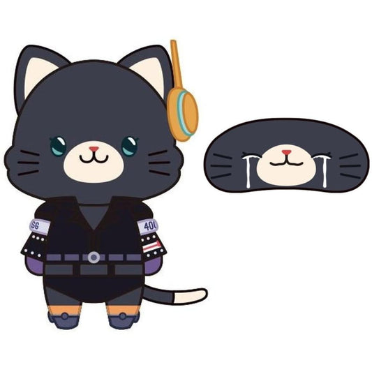 One Piece Nico Robin withCAT Plush Keychain with Eye Mask