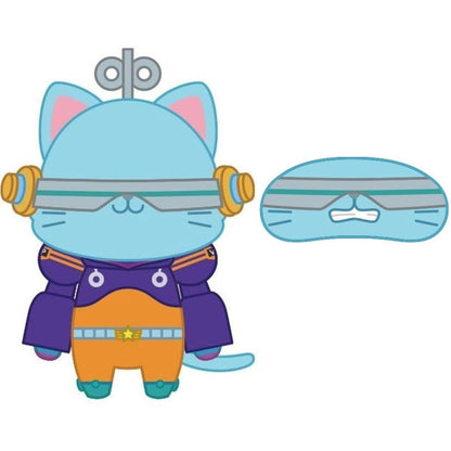 One Piece Franky withCAT Eyemask Plush Keychain Egghead Arc