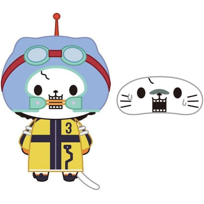 Brook withCAT Eyemask Plush Keychain One Piece Egghead Arc