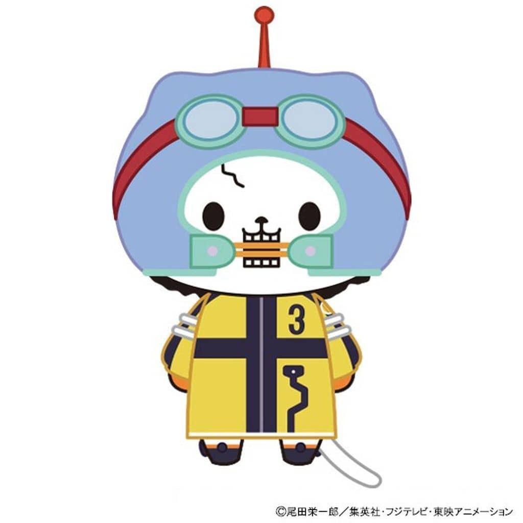Brook withCAT Eyemask Plush Keychain One Piece Egghead Arc