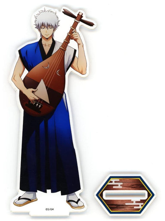 Gintoki Sakata Acrylic Stand - Gintama × Karaoke Manekineko Collaboration (Approx. 160 x 70 mm)