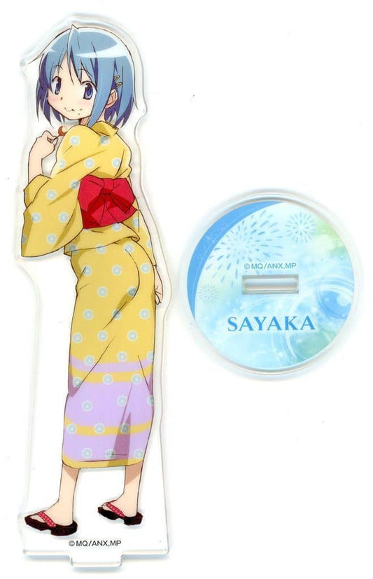 Sayaka Miki Acrylic Stand (Yukata) - Puella Magi Madoka Magica × Lawson, Lawson Brand, Approx. 160 x 65 mm (Pre-owned)