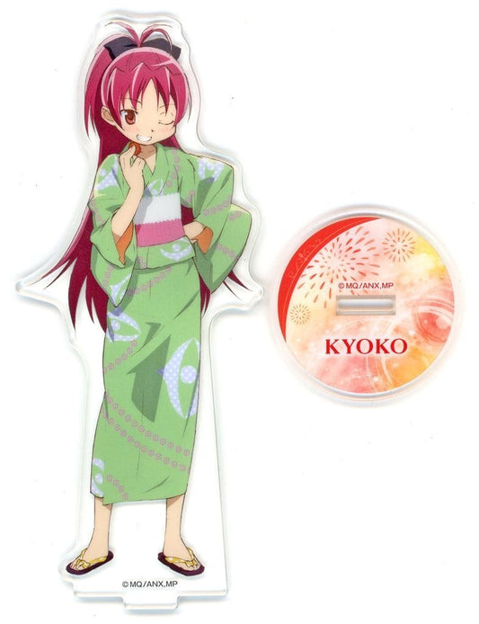 Kyoko Sakura Acrylic Stand - Puella Magi Madoka Magica × Lawson Collaboration (Approx. 160 x 65 mm, Pre-owned)