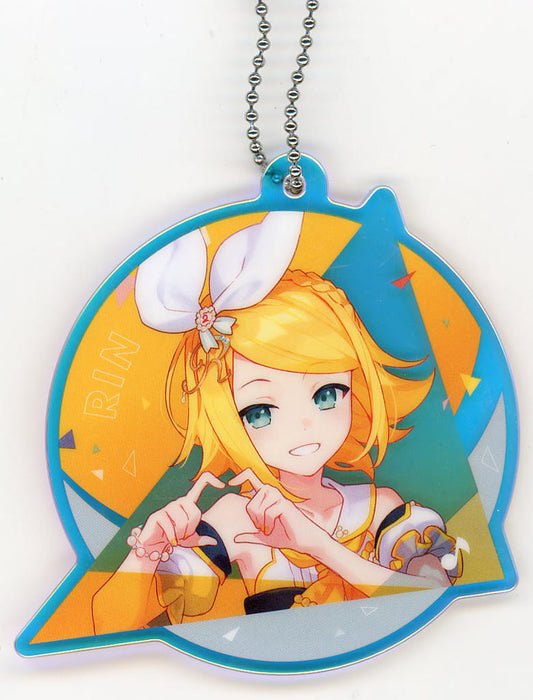 Kagamine Rin Acrylic Keychain - Sega Lucky Kuji Project SEKAI COLORFUL STAGE! feat. Hatsune Miku Vol.6 E Prize (Approx. 8 cm) - Pre-owned