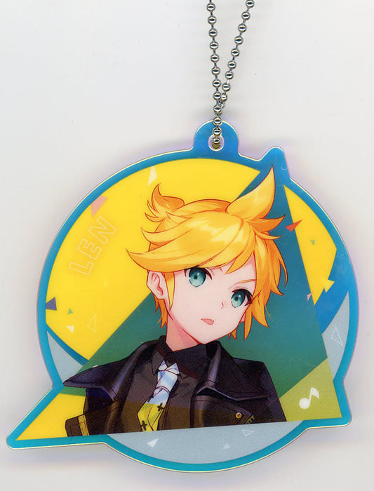 Kagamine Len Acrylic Keychain - Sega Lucky Kuji Project SEKAI COLORFUL STAGE! feat. Hatsune Miku Vol.6 E Prize (Approx. 8 cm) - Pre-owned