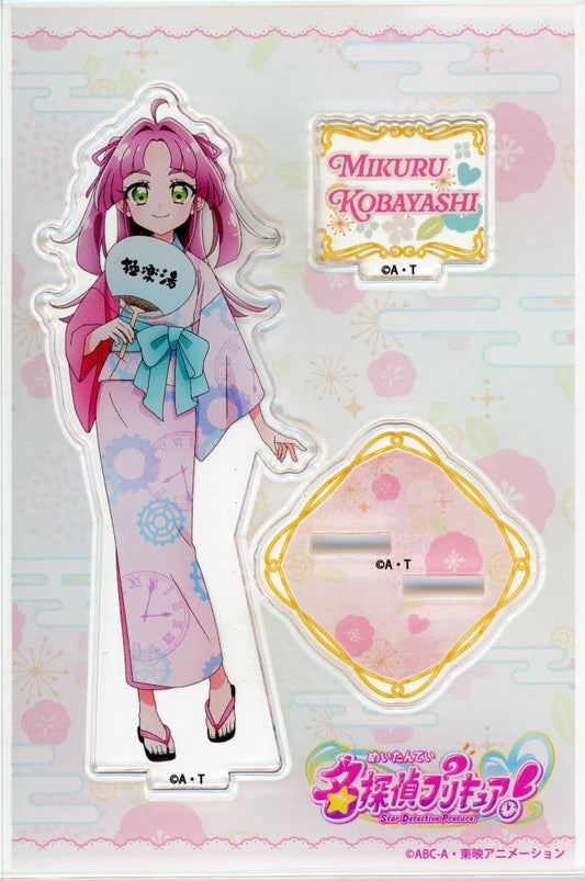 Mikuru Kobayashi Acrylic Stand - Detective Pretty Cure! × RAKU SPA Bath Time Party (Detective ver.) - GK Marketing - Approx. 100 x 150 mm