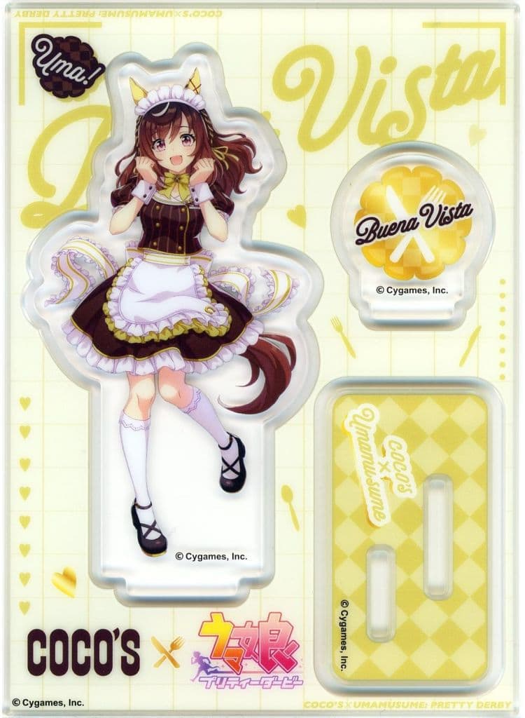 Buena Vista Acrylic Stand Panel (Cocos Collaboration — Front Half) — Umamusume Pretty Derby, 90×125mm, Pre-owned