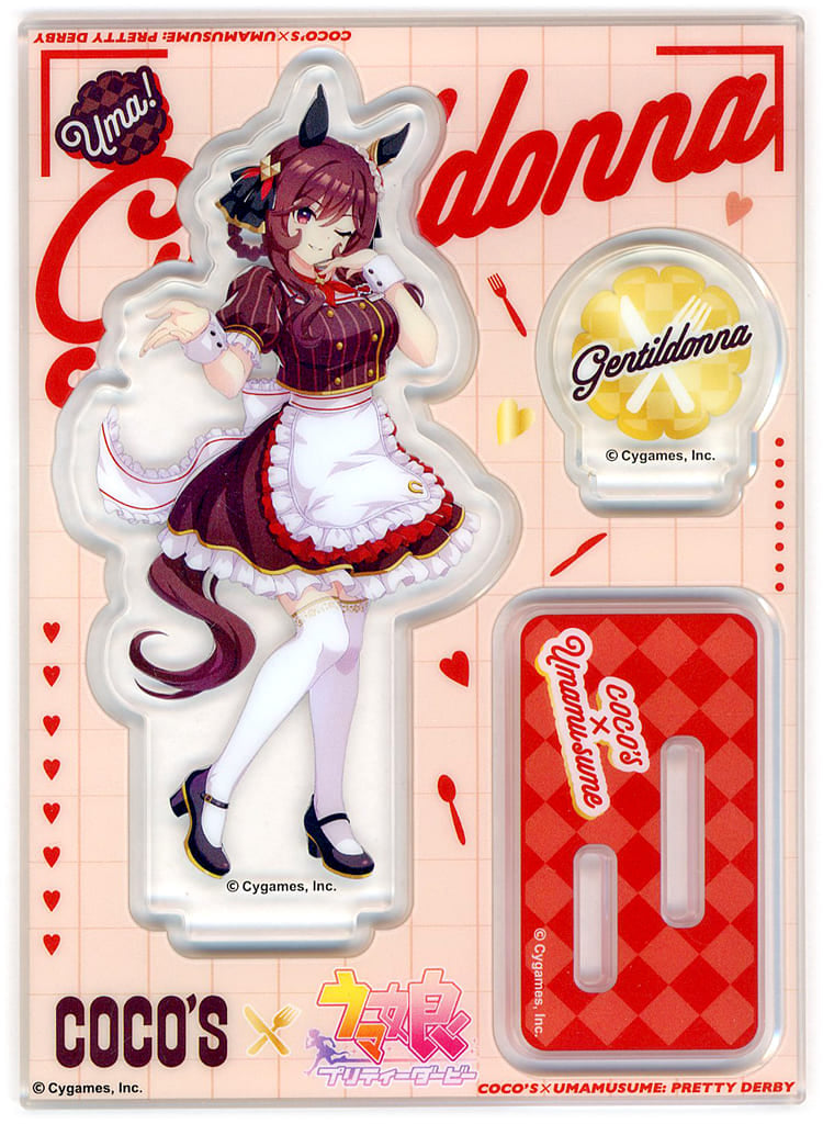 Gentildonna Acrylic Stand Panel - Umamusume Pretty Derby × Cocos Collaboration "Welcome to Cocos! Umai-mono Fest" (Front Half) — 90×125mm, Pre-owned