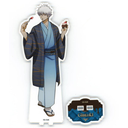 Gintoki Sakata Acrylic Stand - Gintama: The New Movie - Yoshiwara in Flames × Animate Cafe Collaboration (Approx. 15 cm, Animate)