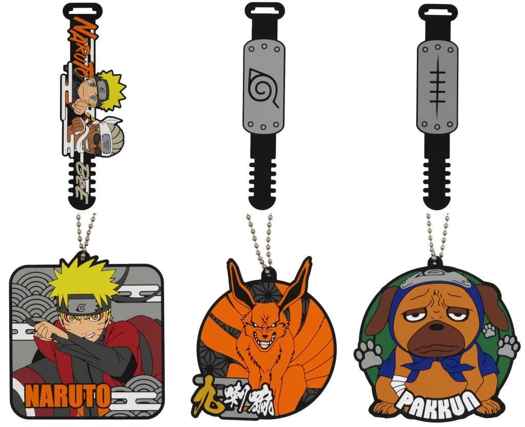 Naruto Shippuden Ichiban Kuji H Prize Rubber Assortment Complete 6-Piece Set by BANDAI SPIRITS