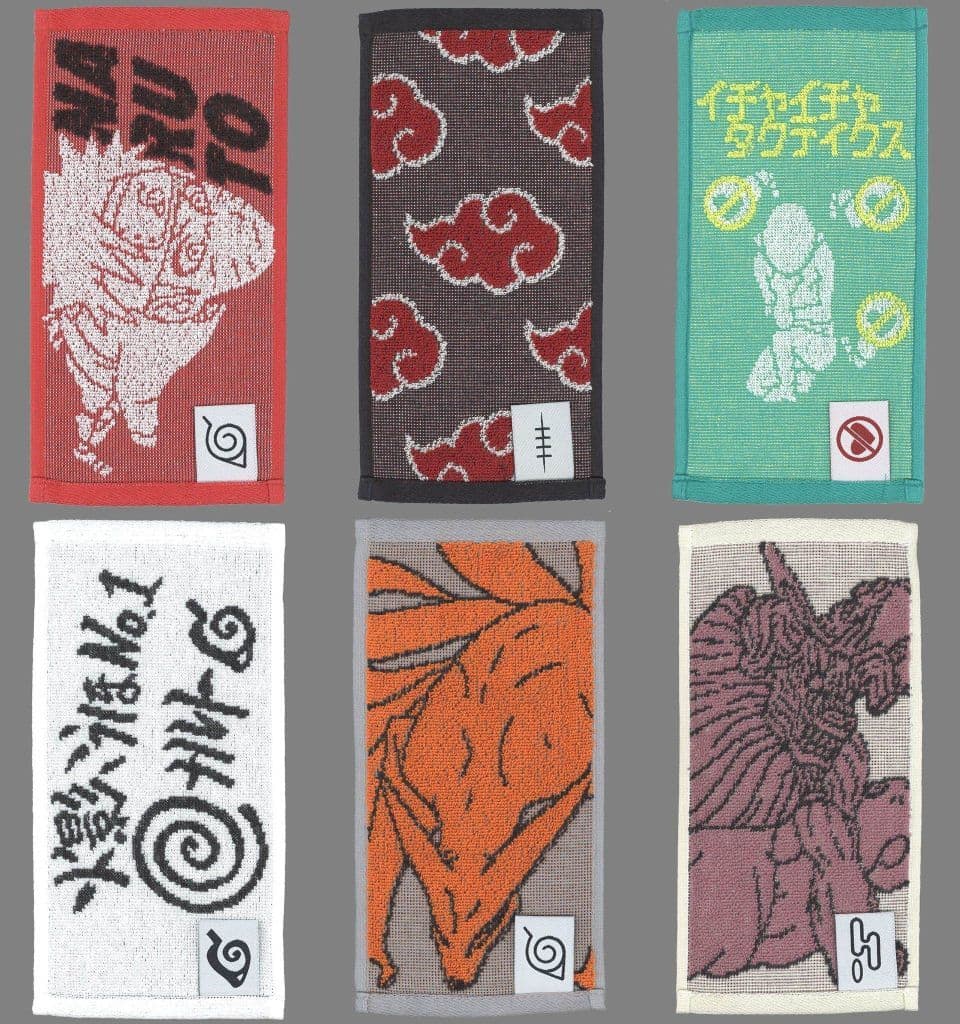 Naruto Shippuden I Prize Jacquard Mini Towel Complete 6-Type Set