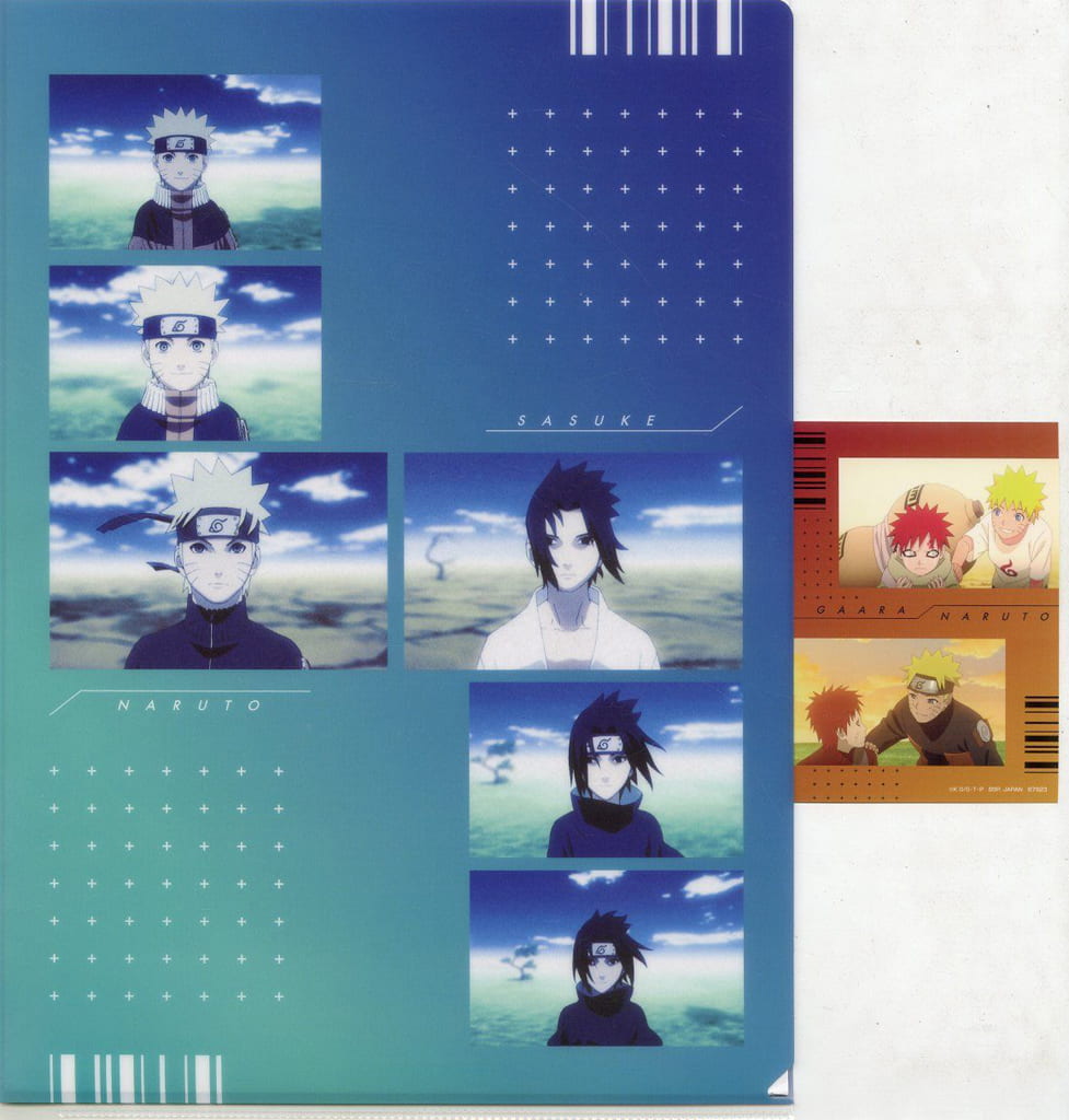 Naruto, Sasuke & Gaara Clear File & Sticker Set - Naruto Shippuden