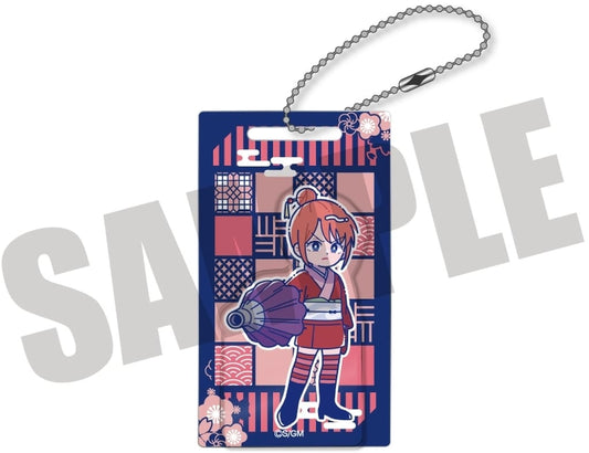 Kagura Acrylic Block Keychain - Gintama (Shin Gekijouban: Yoshiwara Daienjo) MENEGI - Approx. 70 x 40 mm - Pre-owned