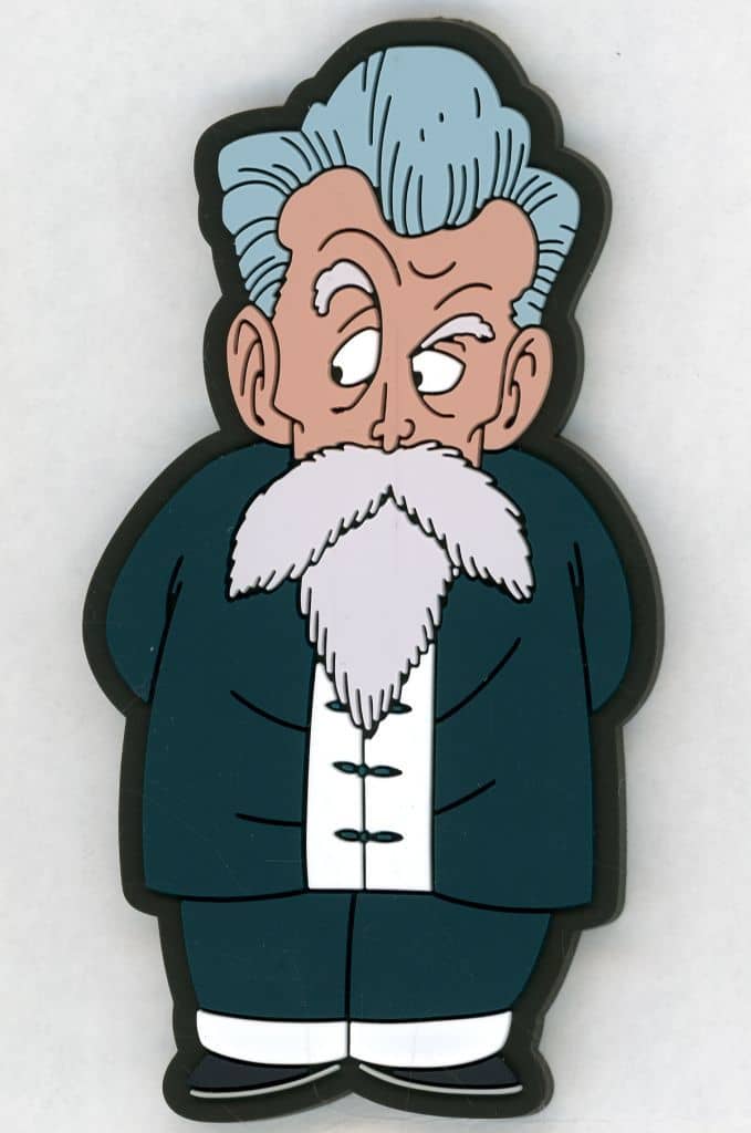 Jackie Chun Rubber Magnet from Dragon Ball Super Saiyan Battle Ichiban Kuji H Prize, Approx. 6–8.5 cm