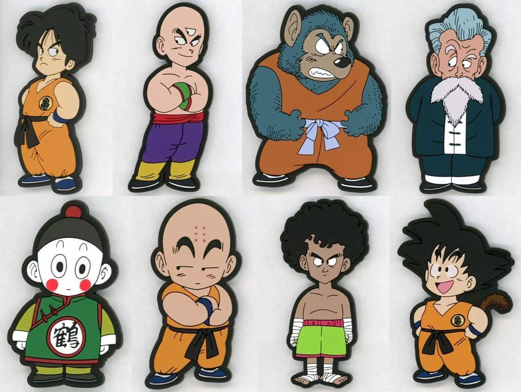 Dragon Ball Battle of the Super Saiyan H Prize Rubber Magnet Complete 8-Piece Set by BANDAI SPIRITS