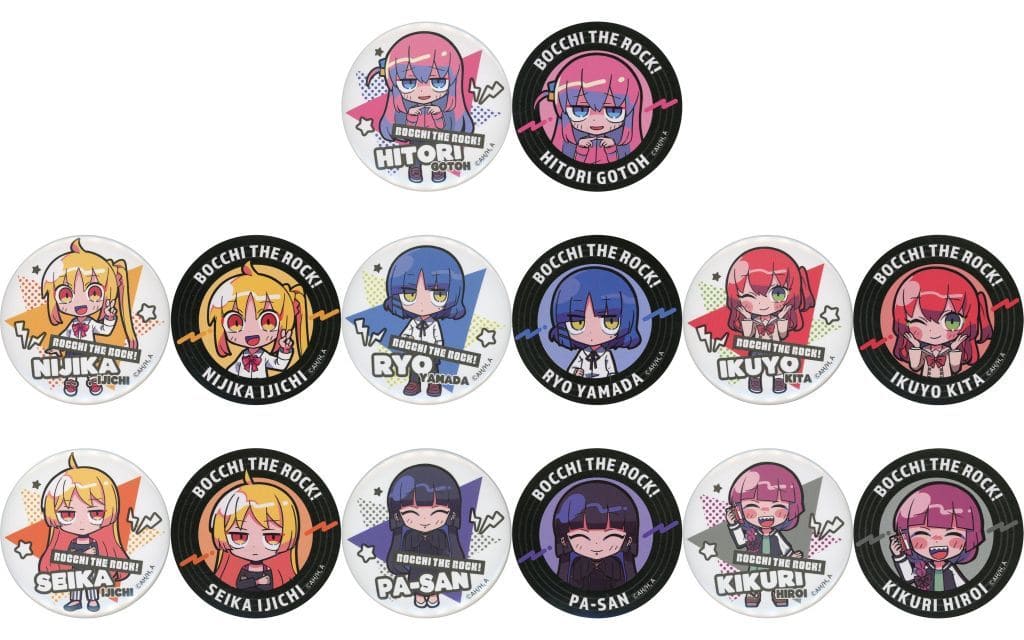 Bocchi the Rock! × Tera Terada 7-Type Badge & Sticker Set