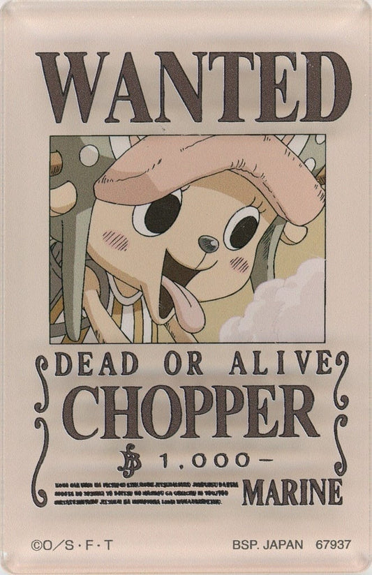 Tony Tony Chopper Wanted Poster Acrylic Block – One Piece EX Vol. 3 G Prize