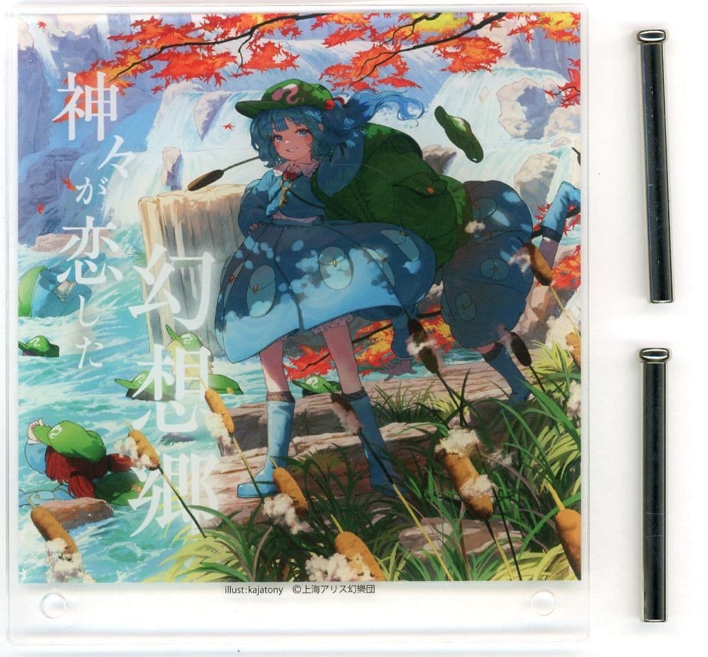 Nitori Kawashiro CD Jacket Style Acrylic Board - Touhou Project × 100 Yen Shop Collaboration (Reck, Approx. 13.4 cm x 13.4 cm) Pre-owned