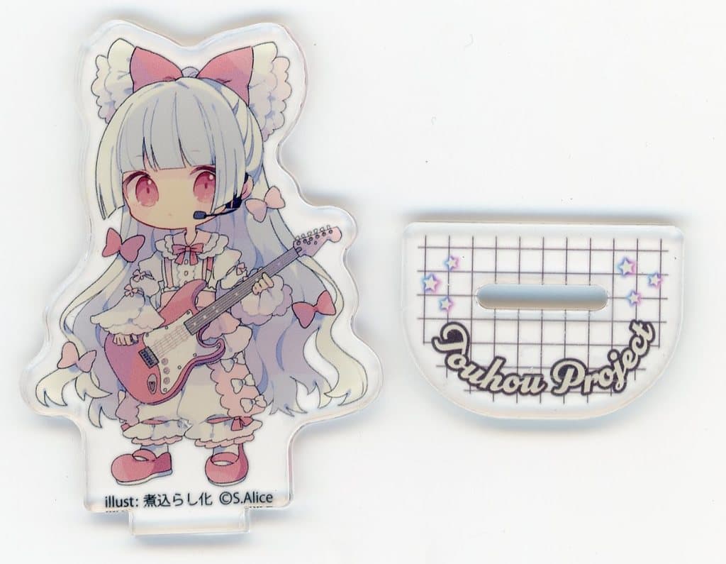 Fujiwara no Mokou Acrylic Stand (Lolita Band) - Touhou Project × 100-Yen Shop Acrylic Stand by Rekku - Approx. 6.6cm (Pre-owned)