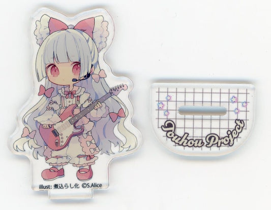 Fujiwara no Mokou Acrylic Stand (Lolita Band) - Touhou Project × 100-Yen Shop Acrylic Stand by Rekku - Approx. 6.6cm (Pre-owned)