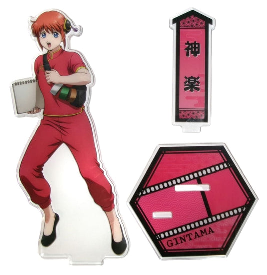 Kagura Acrylic Stand - Gintama (Shin Gekijouban: Yoshiwara Great Fire) Movie Theater Goods - Length Approx. 16.5 cm (Pre-owned)