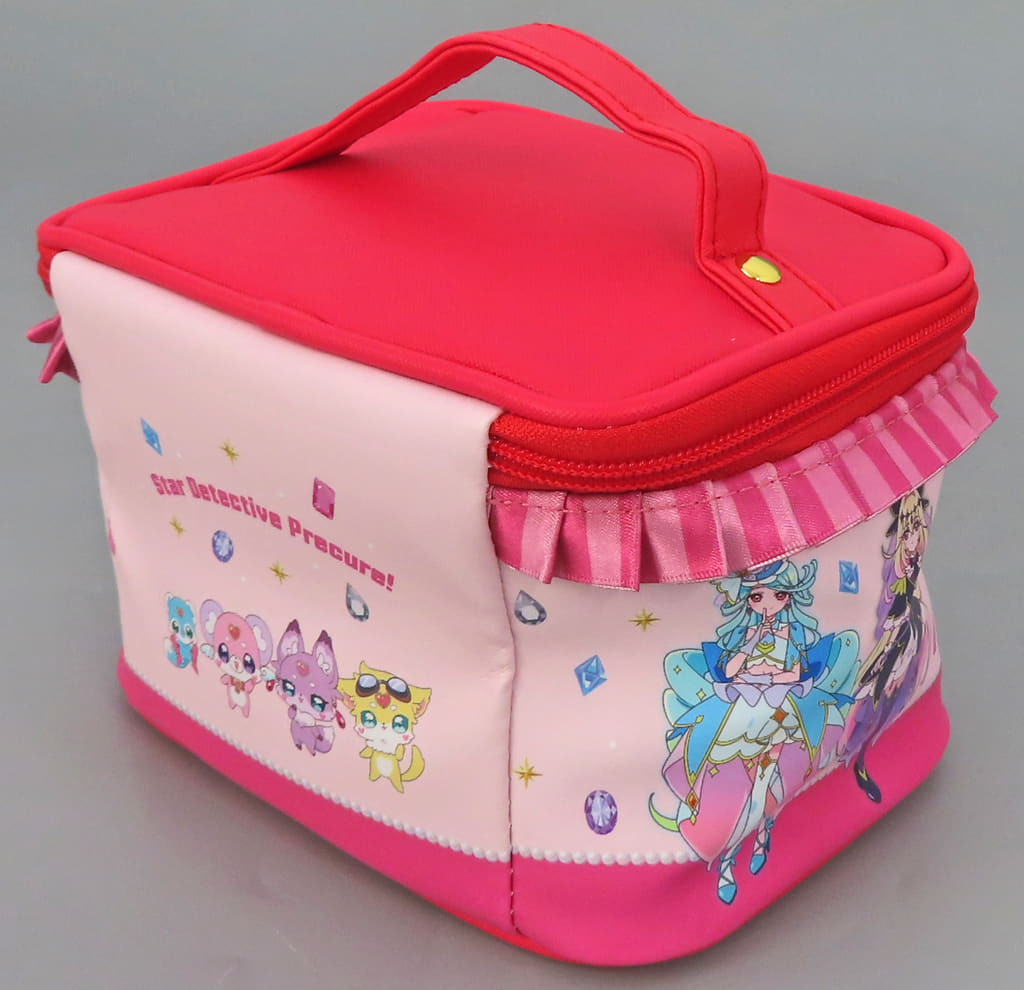 Detective Pretty Cure! Pink Frilled Vanity Bag - Banpresto Approx. 12 cm Collectible Pouch (Pink Frill)