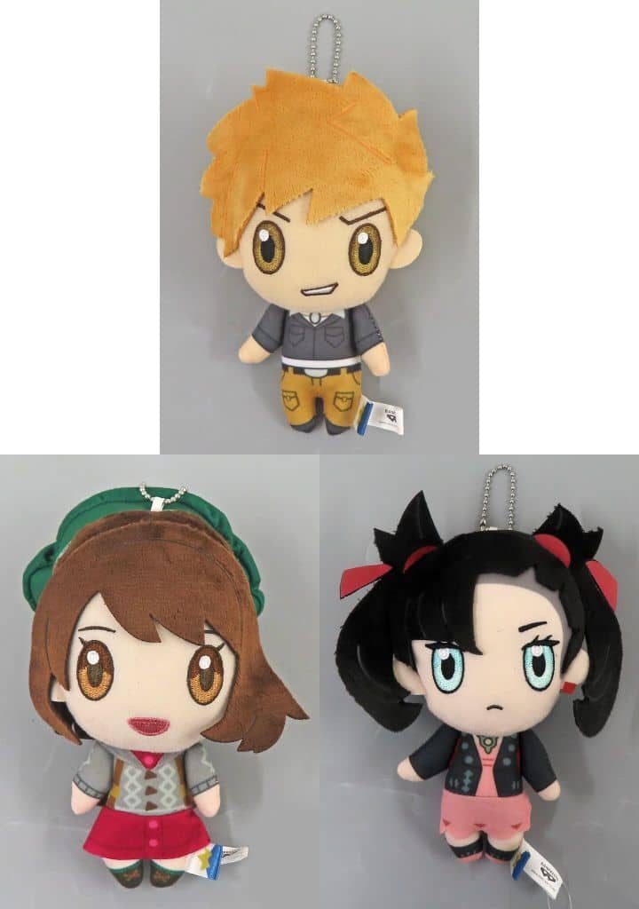 Green, Yuuri, Marnie Plush Set - Pokémon Masters EX - Banpresto - All 3 Plushies Approx. 15cm (Pre-owned)