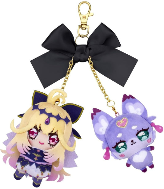 Cure Arcana Shadow & Mashutan Mascot Plush - Detective Pretty Cure! - Bandai - Approx. 8 cm - Pre-owned