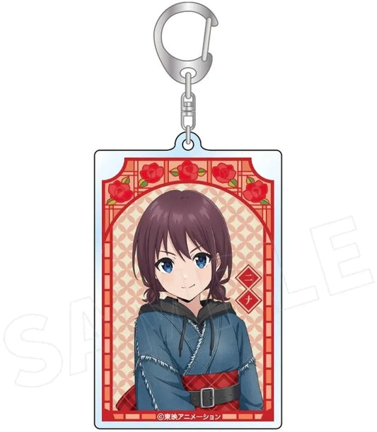 Nina Iseri Square Keychain Girls Band Cry Japanese Outfit Denim Ver.