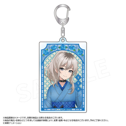 Momoka Kawaragi Square Keychain - Girls Band Cry Denim Ver.