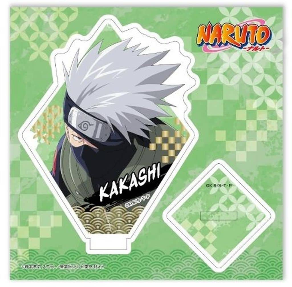Kakashi Hatake Acrylic Stand - Naruto - Ensky - Gold Foil Illustration Approx. 125 x 125 mm (Pre-owned), No. 4