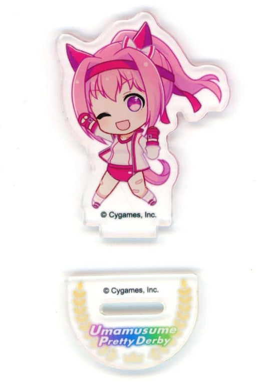Haru Urara Acrylic Stand Vol.1 - Umamusume: Pretty Derby × 100-Yen Shop Collaboration (Reck, ~49×65mm, Pre-owned)