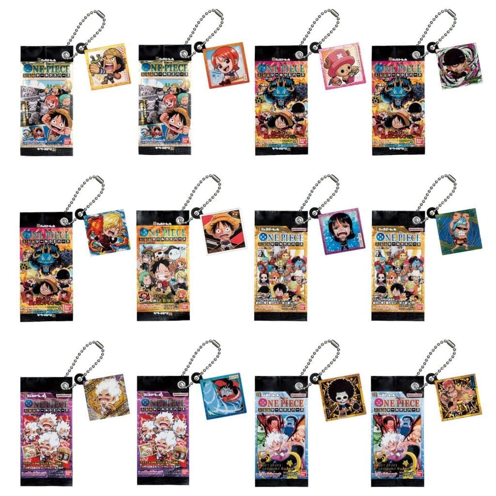 One Piece Niformation Miniature Charm Keychain 12-Piece Set