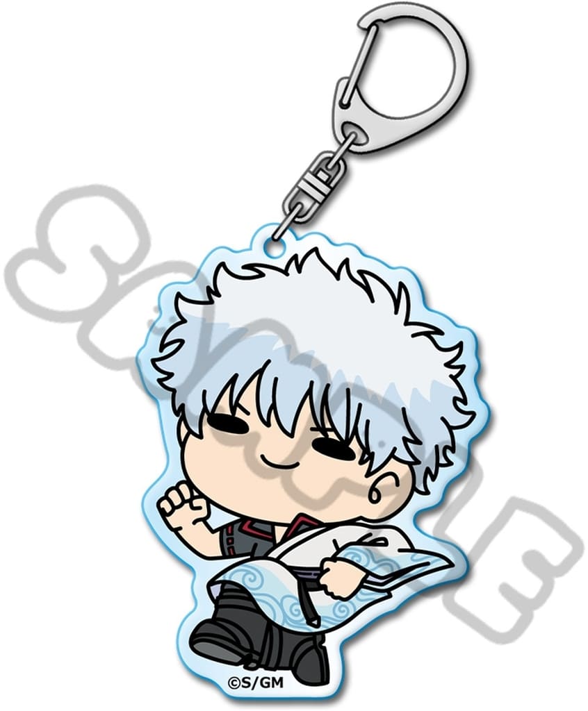Gintoki Sakata Acrylic Keychain (mochocho Series) - Gintama - Approx. 7 x 7 cm - Pre-owned