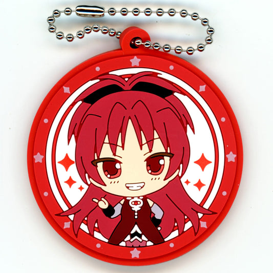 Kyoko Sakura Rubber Keychain - Puella Magi Madoka Magica Art Series (Bushiroad Creative, Approx. 55 mm, Pre-owned)