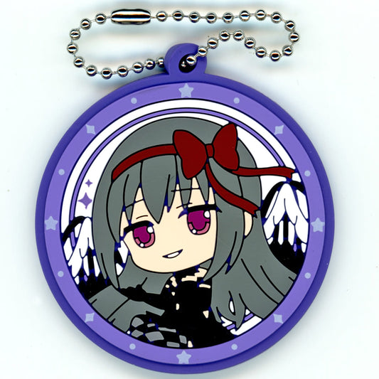 Akuma Homura Capsule Rubber Keychain Art - Puella Magi Madoka Magica - Approx. 55 mm - Bushiroad Creative - Pre-owned