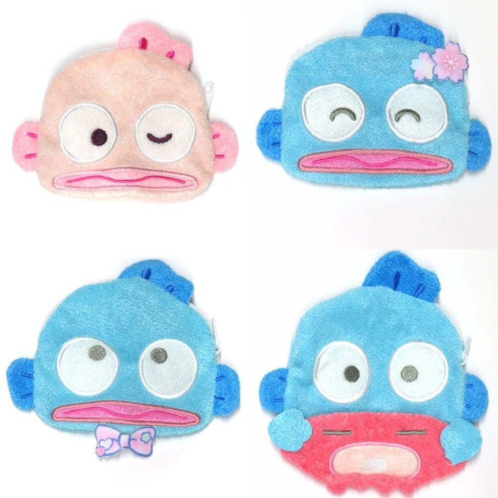 Sanrio Hangyodon Plush Pouch Complete 4-Type Set