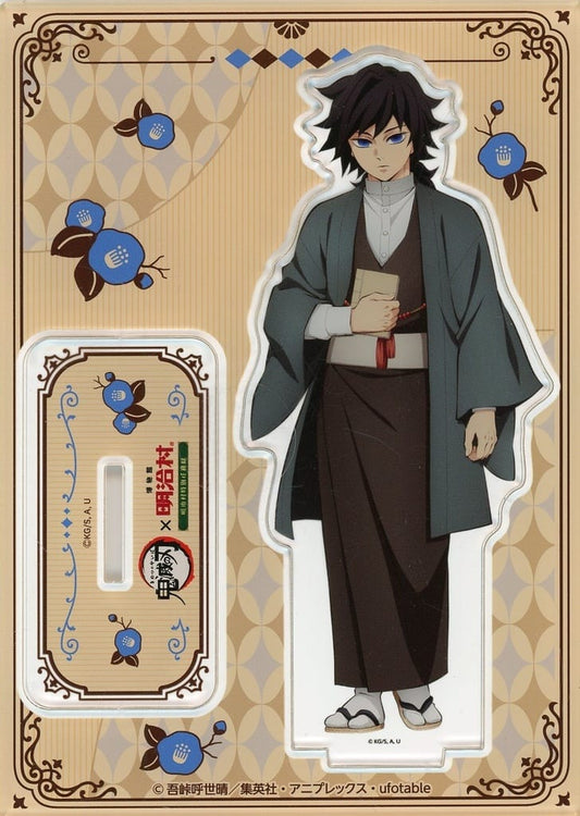 Giyu Tomioka Acrylic Stand - Demon Slayer: Kimetsu no Yaiba × Meiji Mura Special Mission Record (Approx. 100 x 140 mm) - Chugai Kogyo