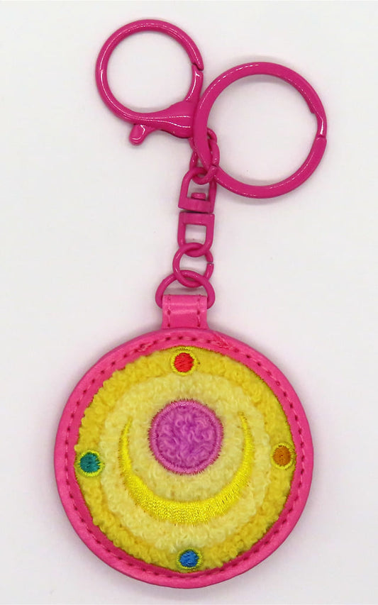 Sailor Moon Transformation Brooch Sagara Embroidered Keychain Lawson Limited Edition (Toei Animation) - Pre-owned, Approx. 58 mm