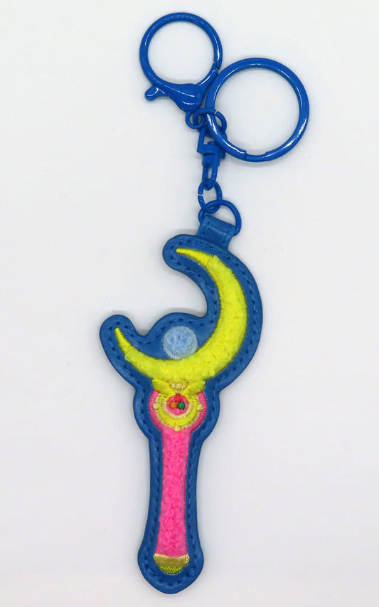 Moon Stick Sagara Embroidered Keychain - Pretty Guardian Sailor Moon - Lawson Exclusive - Approx. 40 mm (Pre-owned)