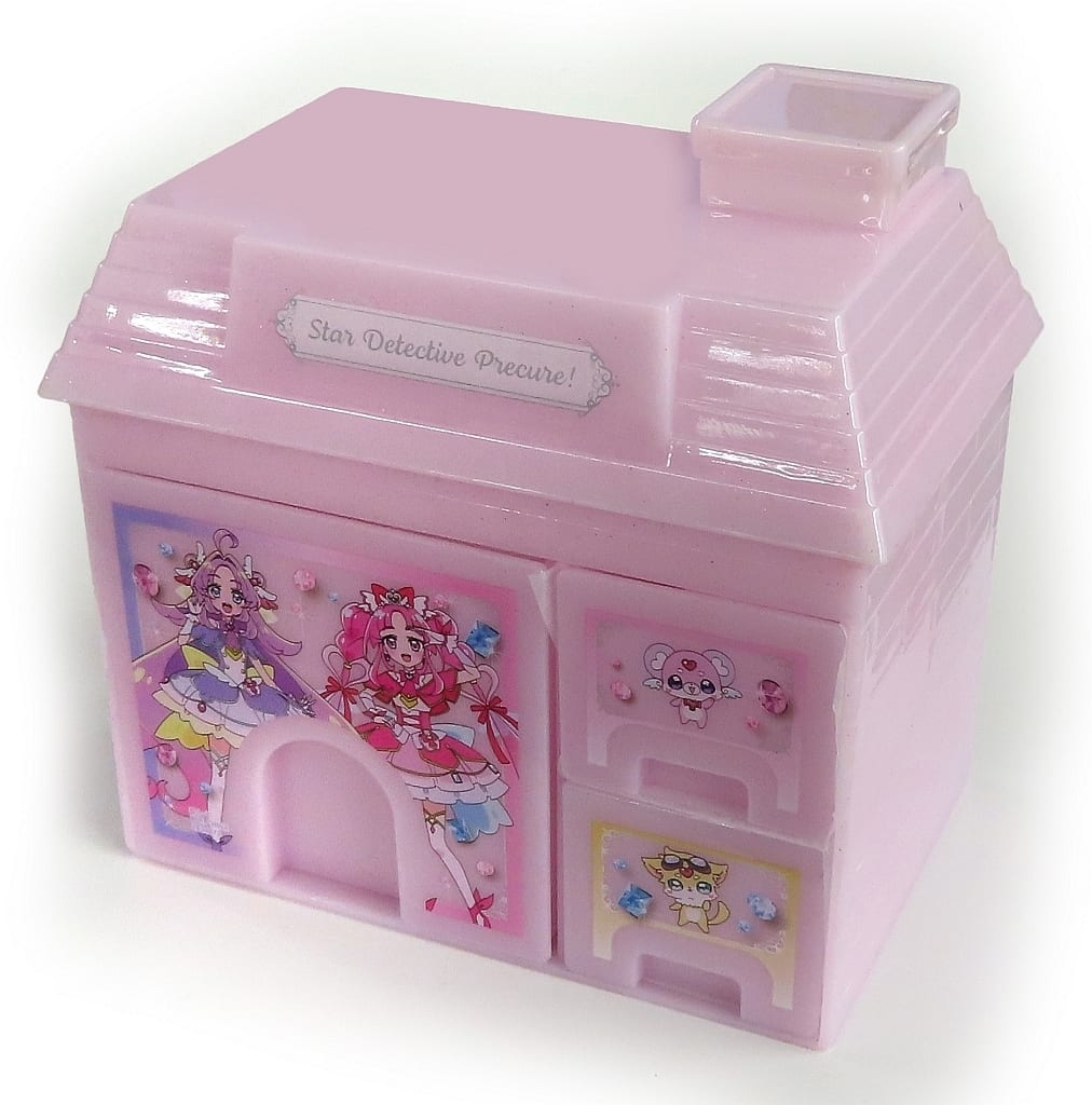 Detective Pretty Cure! Pink House Mini Chest - Banpresto Mini Storage Chest - Approx. 14 cm (Pre-owned)