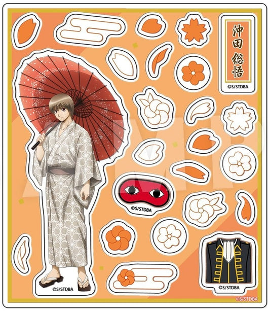 Sougo Okita Acrylic Flake Parts Ver. Setsugetsu Fuka — Gintama Acrylic Plate 100×Approx. 100 x 115 x 3 mm, No. 4