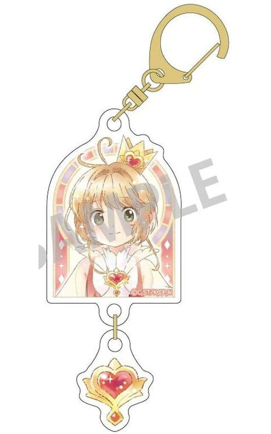 Sakura Kinomoto Design B KamiAni TOUCH Double-Part Acrylic Keychain - Cardcaptor Sakura: Clear Card Arc (Kamio Japan, Approx. 54 x 43 x 3 mm, Pre-owned)