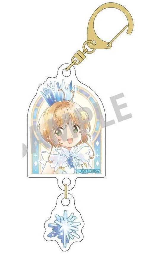 Sakura Kinomoto Design C KamiAni TOUCH Double-Part Acrylic Keychain - Cardcaptor Sakura: Clear Card Arc (Kamio Japan, Approx. 54 x 43 x 3 mm, Pre-owned)