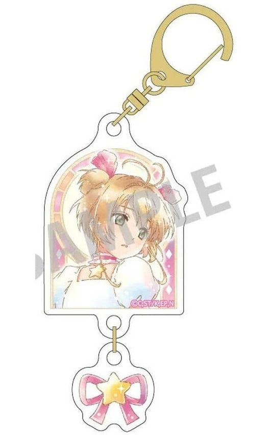 Sakura Kinomoto Design D KamiAni TOUCH Double-Part Acrylic Keychain - Cardcaptor Sakura: Clear Card Arc (Kamio Japan, Approx. 54 x 43 x 3 mm, Pre-owned)