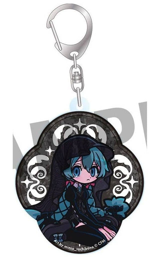 Hatsune Miku Zero Deformed Acrylic Keychain - STEAKA 'Wochirare' × Obaken Afterparty (DMM.com, Approx. 57 x 70 mm, Pre-owned)