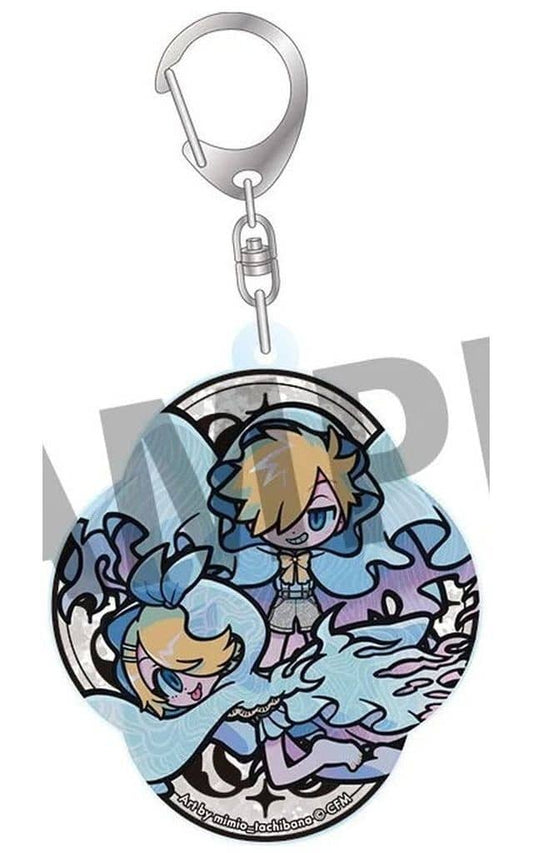 Hatsune Miku Acrylic Keychain - STEAKA 'Wochirare' × Obaken Afterparty Deformed Acrylic Keyholder (Approx. 57 x 70 mm, Pre-owned)