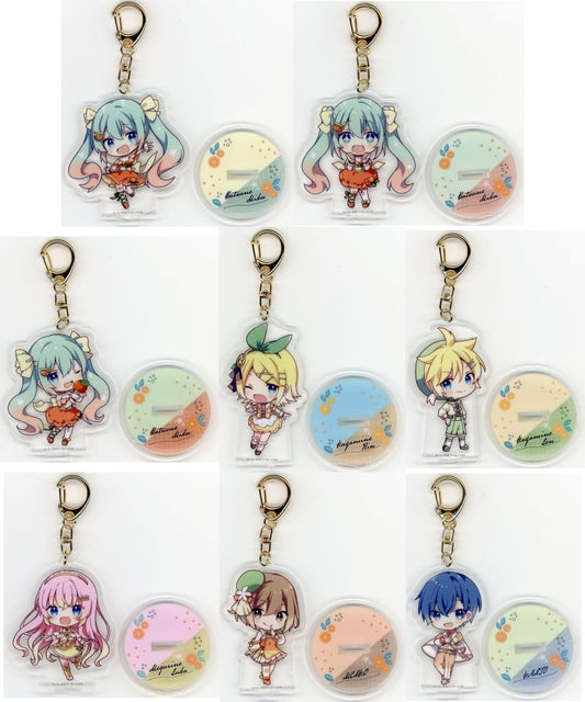Hatsune Miku Citrus Hatsune Miku F Prize Acrylic Keychain Full 8-Piece Set - FURYU (Approx. 7 cm) Pre-owned
